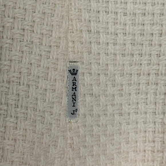 Armani Jeans vintage cream textured wool blazer size 6 - Picture 8 of 8